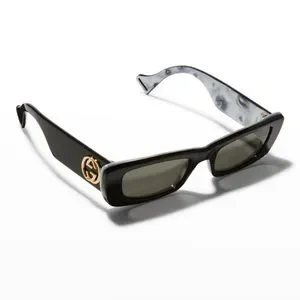 Gucci
Monochromatic Rectangle Sunglasses w/ Interlocking G Temples Gucci Monochromatic Rectangle Sunglasses w/ Interlocking G  main image 3